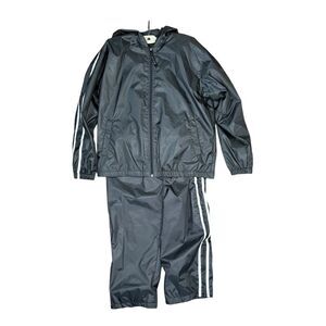 Vintage Lavon Jogging Track Suit 2 Piece 80's 90's  Size Small Gray White Nylon